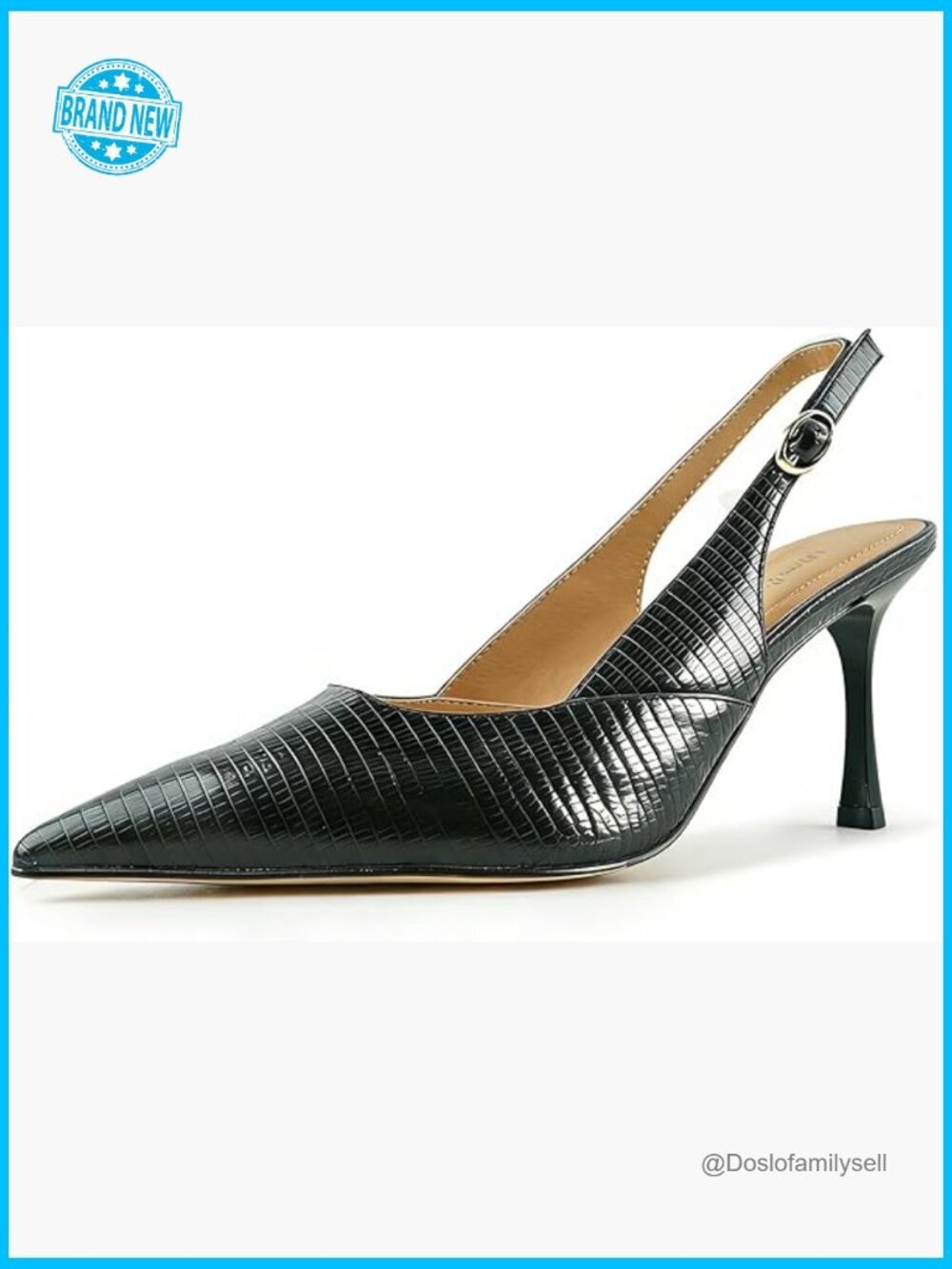 Pointed Toe Slingback Stiletto Heels Pumps Evening Wedding Party Formal Shoes
